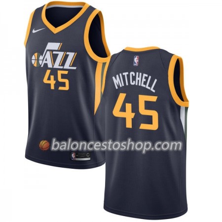 Camiseta Hombre NBA Utah Jazz Donovan Mitchell 45 Nike 2017-18 Navy Swingman